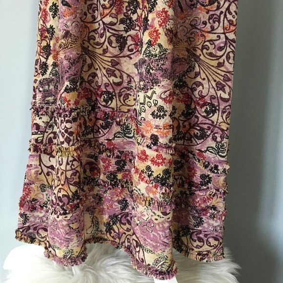 J. Jill Patterned Maxi Skirt w/Elastic Waist - M - Picture 2 of 10